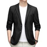 休闲西装男秋季男士商务免烫单西外套新款小西服AJY218-P185，男装西服，电商B212（原钱塘6029）