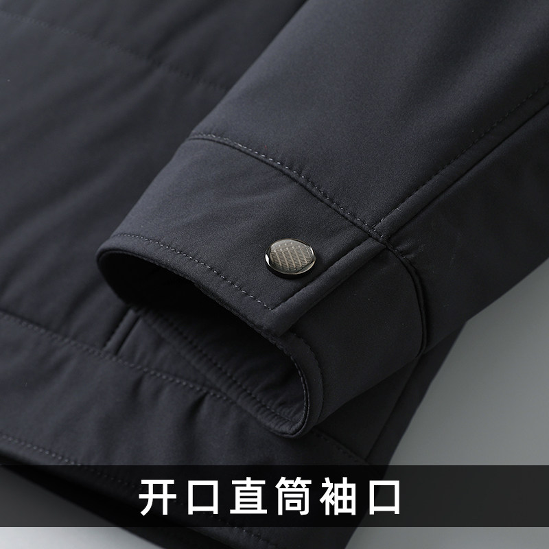 脱卸连帽棉衣男加厚保暖冬季中年男士休闲纯色棉服外套HC206-P175,男装棉衣,电商B212（原钱塘6029）