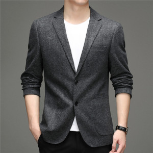 2021新款男装免烫西服纯色商务休闲西服男秋季上衣YT1689-P215图片
