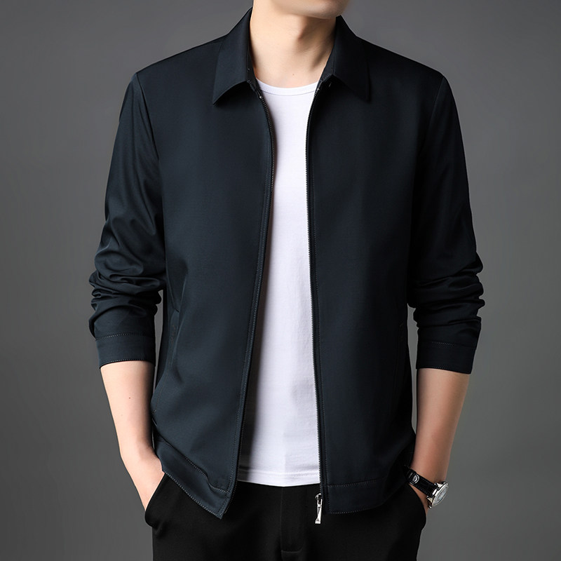 2021秋季新款男士夹克外套男中年男士商务休闲上衣服J8801-P135，男装夹克，电商B212（原钱塘6029）