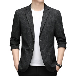2021男装商务休闲西服中年修身单西外套男上衣外套ZELD3309-P160图片