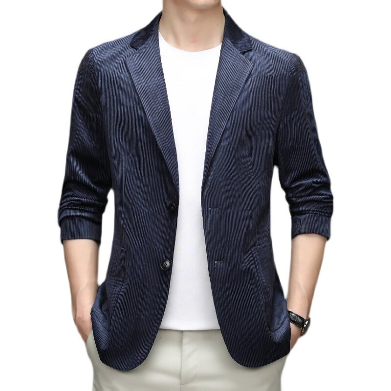 秋装新款格子小西服男韩版休闲中年单西外套AJYD107004-P195,男装西服,电商B212（原钱塘6029）