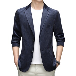 秋装新款格子小西服男韩版休闲中年单西外套AJYD107004-P195图片