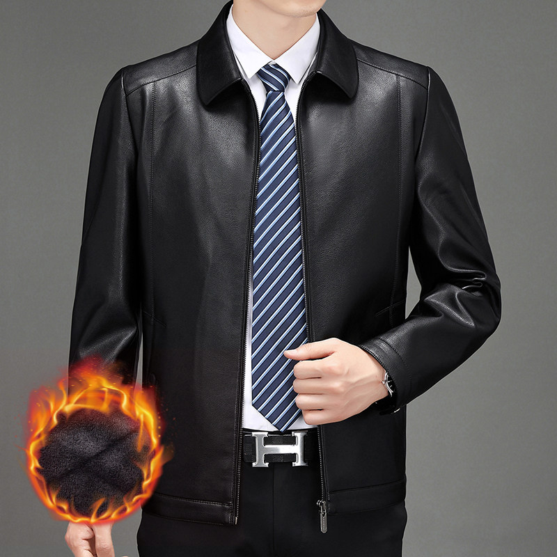 2021秋冬季机车皮衣外套男潮宽松加厚翻领皮夹克男士S2101-P165,男装皮衣,电商B212（原钱塘6029）