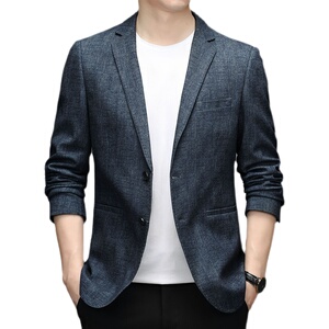 秋季男装商务休闲西服中年纯色便服单西男上衣外套ZELD3308-P160图片