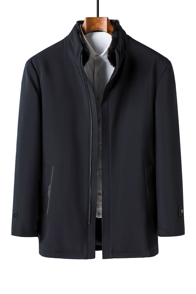 90%白鸭绒纯色商务休闲中长款羽绒服男加厚羽绒大衣男H2088-P340,男装羽绒服,电商B212（原钱塘6029）