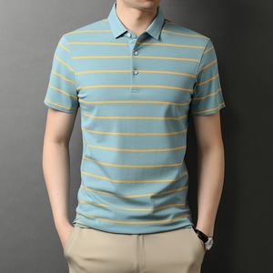 爸爸短袖t恤男夏装polo打底衫中年男士上衣夏季QLM88123-P75图片