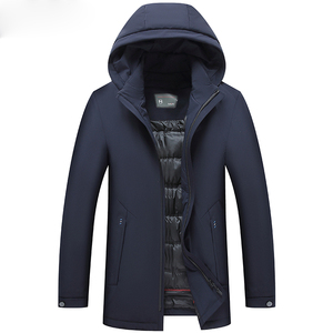 羽绒服男中长款连帽冬季中年男士休闲脱卸内胆冬装外套J611-P320图片