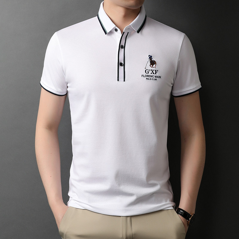 男装短袖t恤男2021夏季新款翻领透气男士休闲polo衫QLM88162-P75,男装T恤,电商B212（原钱塘6029）