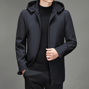 2021冬季90白鸭绒潮牌连帽羽绒服中年男士百搭棉服外套S2188-P200图片