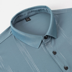 爸爸夏装短袖T恤男条纹上衣夏季男士宽松休闲体恤衫YT12085-P78图片