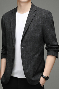 2021男装商务休闲西服中年修身单西外套男上衣外套ZELD3309-P160图片
