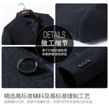 爸爸冬装外套羊毛呢子大衣男中长款脱卸羽绒内胆水貂领L718-P280，男装毛呢大衣，电商B212（原钱塘6029）