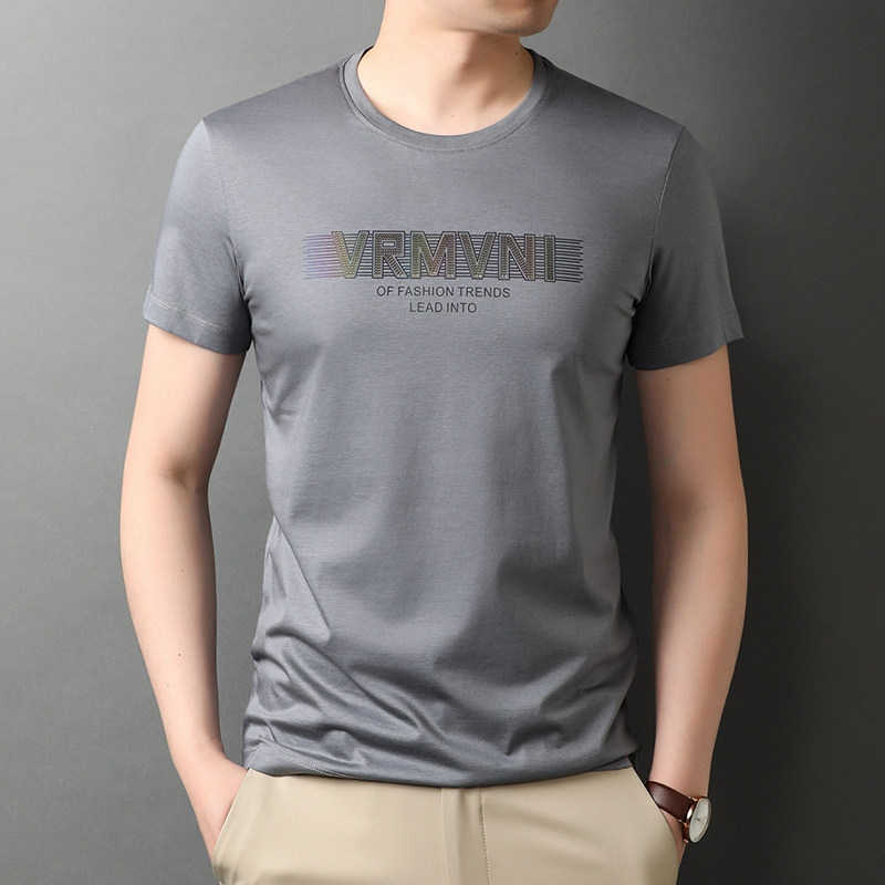 时尚印花短袖T恤男圆领夏装新款青年男士休闲纯色体恤衫D9216-P58,男装T恤,电商B212（原钱塘6029）
