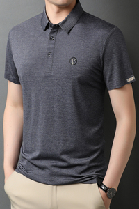 纯棉短袖男夏季潮流T恤百搭休闲男士商务刺绣POLO衫QLM88126-P75图片