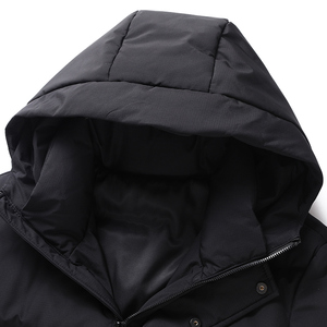 羽绒服男装中年爸爸秋冬季厚款中老年人中长款宽松外套YR860图片