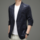 中年休闲西装男外套秋季新款潮流宽松男士西服AJYD107005-P195，男装西服，电商B212（原钱塘6029）