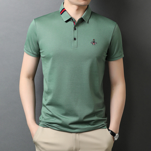 男装新款潮流POLO衫男士纯棉短袖T恤衫翻领男上衣QLM88159-P70图片