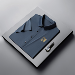 夏季免烫无痕短袖衬衫男中青年男士商务休闲半袖衬衣潮D1210-P105图片