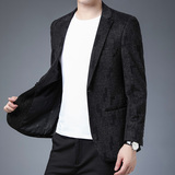 2021秋季新款男装西服纯色印花西服男便服单西KCN207559-1-P175，男装西服，电商B212（原钱塘6029）