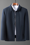 爸爸夹克男外套薄款上衣服春季新款中年男士休闲男装21J9901-P135，男装夹克，电商B212（原钱塘6029）