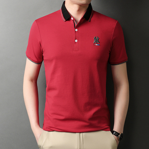 夏季新款男士棉质短袖T恤绣标商务休闲半袖体恤衫潮流D1204-P65图片