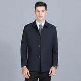 夹克男外套春秋款中年男士商务休闲翻领抗皱爸爸装上衣S662，男装夹克，电商B212（原钱塘6029）