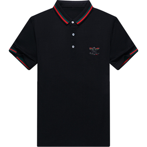 短袖T恤中青年商务休闲刺绣夏季翻领Polo衫男纯棉体恤AJY2153-P60图片