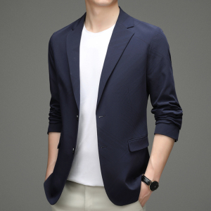 秋季新款2021中青年男士西装纯色商务休闲小西服外套AJY2202-P185图片
