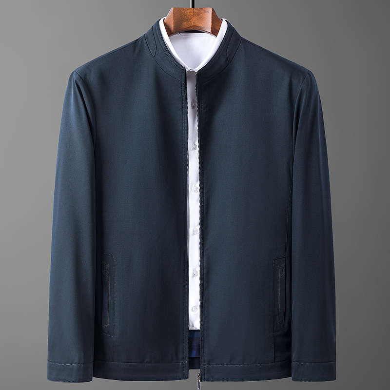 中年男士夹克外套男薄款春季新款中老年爸爸装上衣服21J8802-P135,男装夹克,电商B212（原钱塘6029）