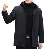 冬装外套脱卸加绒内胆水貂毛领男士中长款连帽尼克服L2013-P430，男装夹克，电商B212（原钱塘6029）
