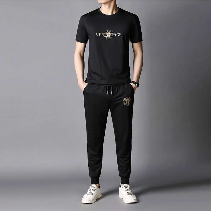 时尚休闲运动套装男气质夏季短袖卫衣束脚休闲裤2件套AJY01-P85图片