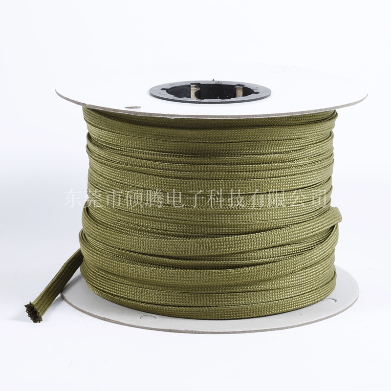 编织网管军绿色锦纶套阻燃编织套管伸缩蛇皮网电线电缆保护套