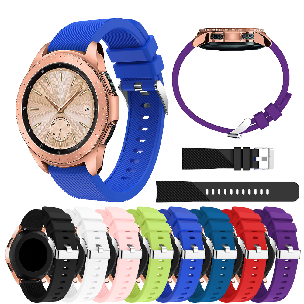 适配三星galaxy watch 42mm/三星Gear Sport运动硅胶手表带软20mm