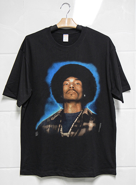 Snoop Dogg狗爷 vintage Reptee街头嘻哈说唱水洗做旧宽松短袖T恤