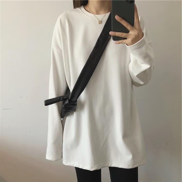 白色常规长袖厚实宽松