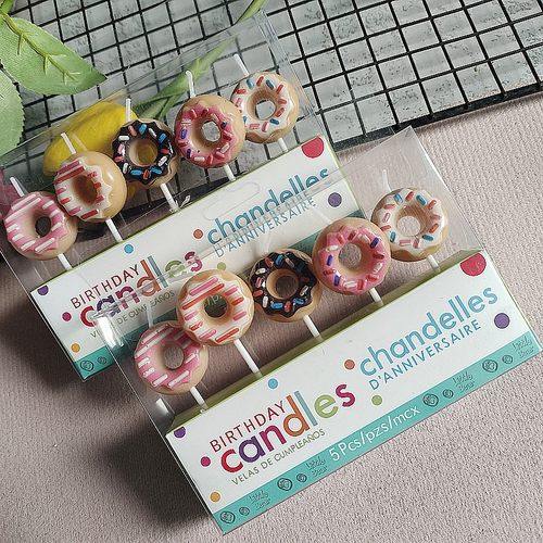 韩国ins风甜甜圈童趣生日蜡烛