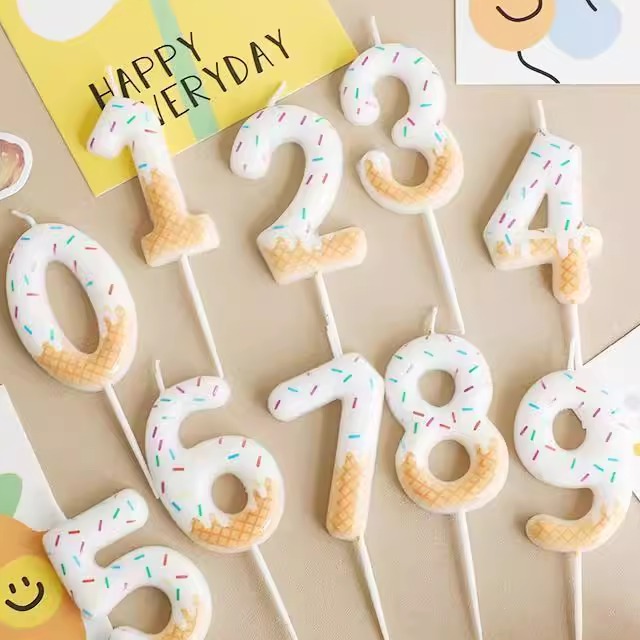 白色数字蜡烛大号生日蜡烛