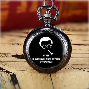 创意哲学家周边叔本华萨特周边青少年怀表项链表创意个性礼物表