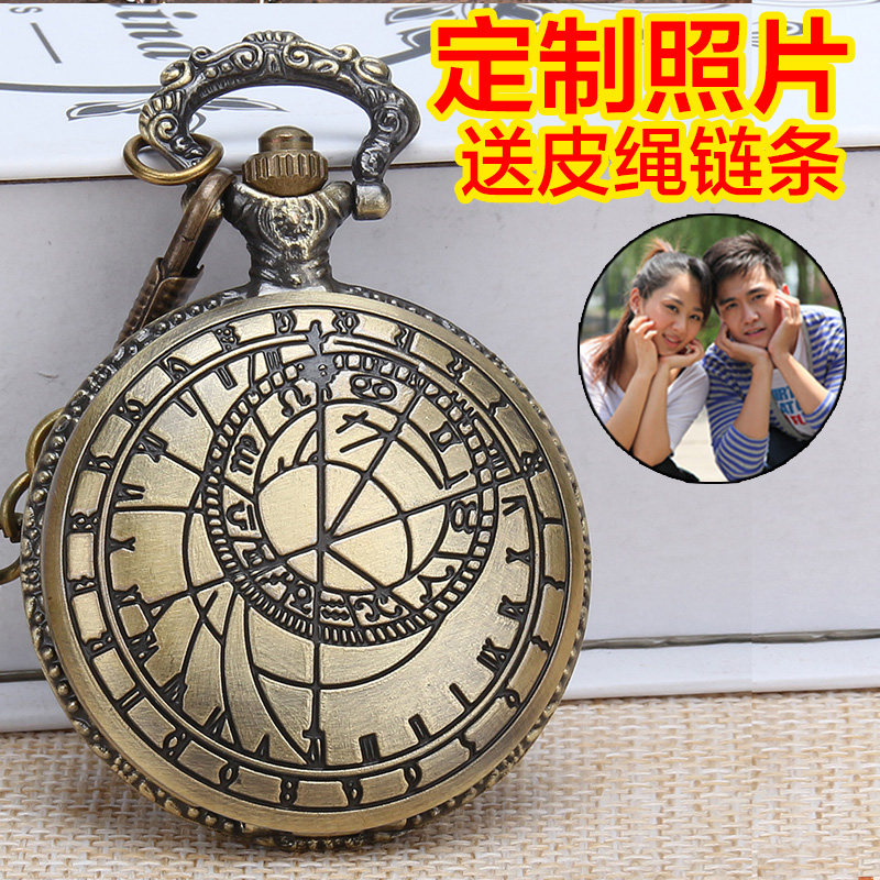 复古翻盖怀表挂表创意情侣表