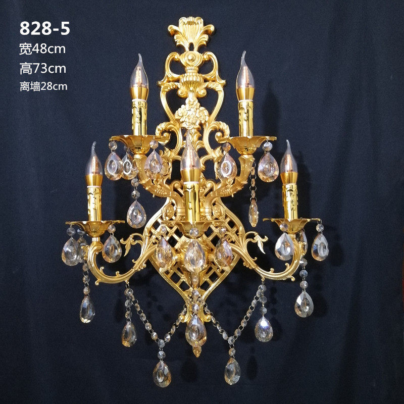 锌合金法式蜡烛水晶壁灯欧式客厅餐厅卧室灯酒店别墅大堂灯具价优,家装灯饰光源,壁灯,淘宝优惠券,粉丝福利购,淘宝优惠卷