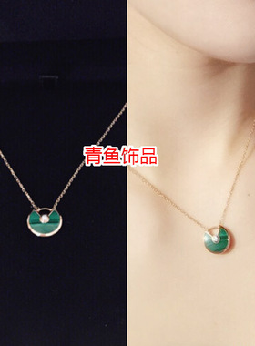 飞碟护身符项链可定制真金