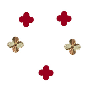 五花四叶草 红玉髓镭射