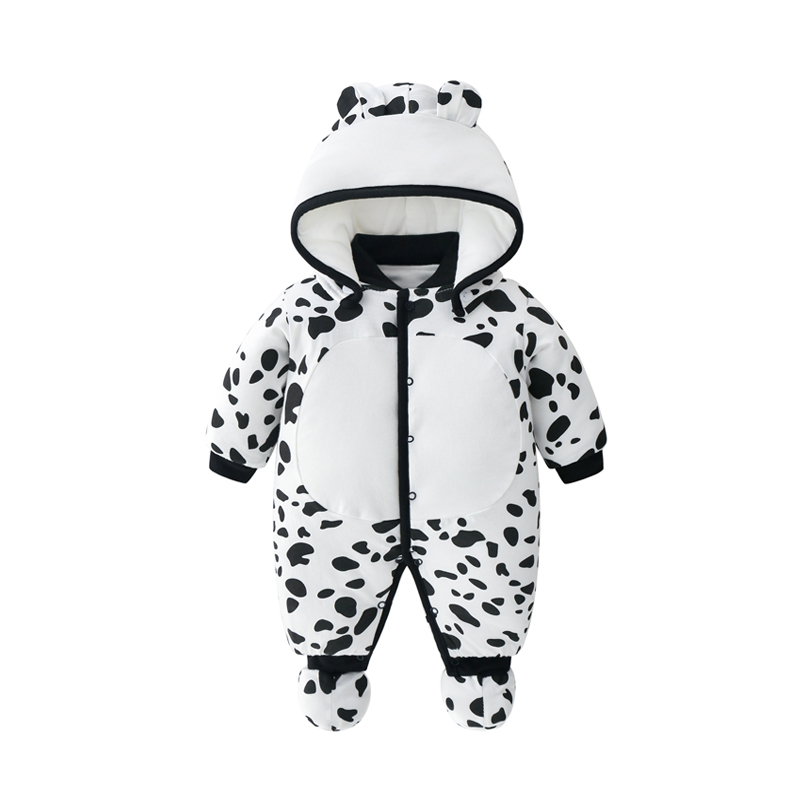 婴儿连体衣加厚秋冬冬季纯棉