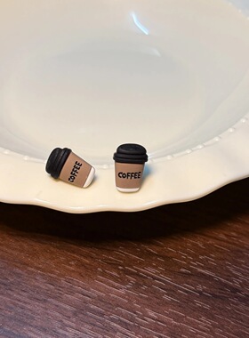 大杯美式咖啡耳钉925银针可爱搞怪耳饰无耳洞耳夹ins超火饮料