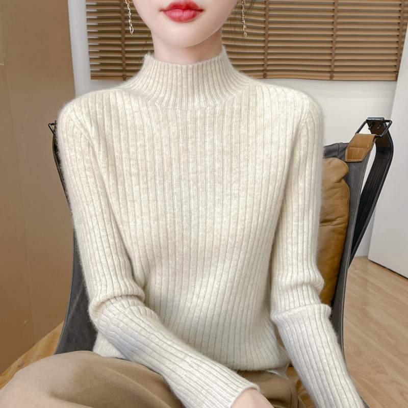 半高领毛衣女春秋内搭2025年新款修身显瘦加厚保暖洋派打底衫上衣