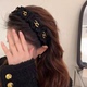 黑色花边高级感少女心高颅顶发箍春夏气质网红头饰字母C新款 头箍