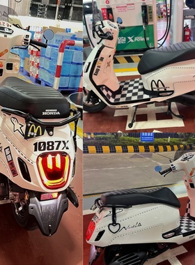 适用本田25款NS125LA/ns150LA麦当劳M记车身装饰M标马里奥车贴花