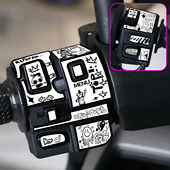 适用25年雅马哈NMAX155手把按键贴纸开关拉花点火器摩托改装 饰贴