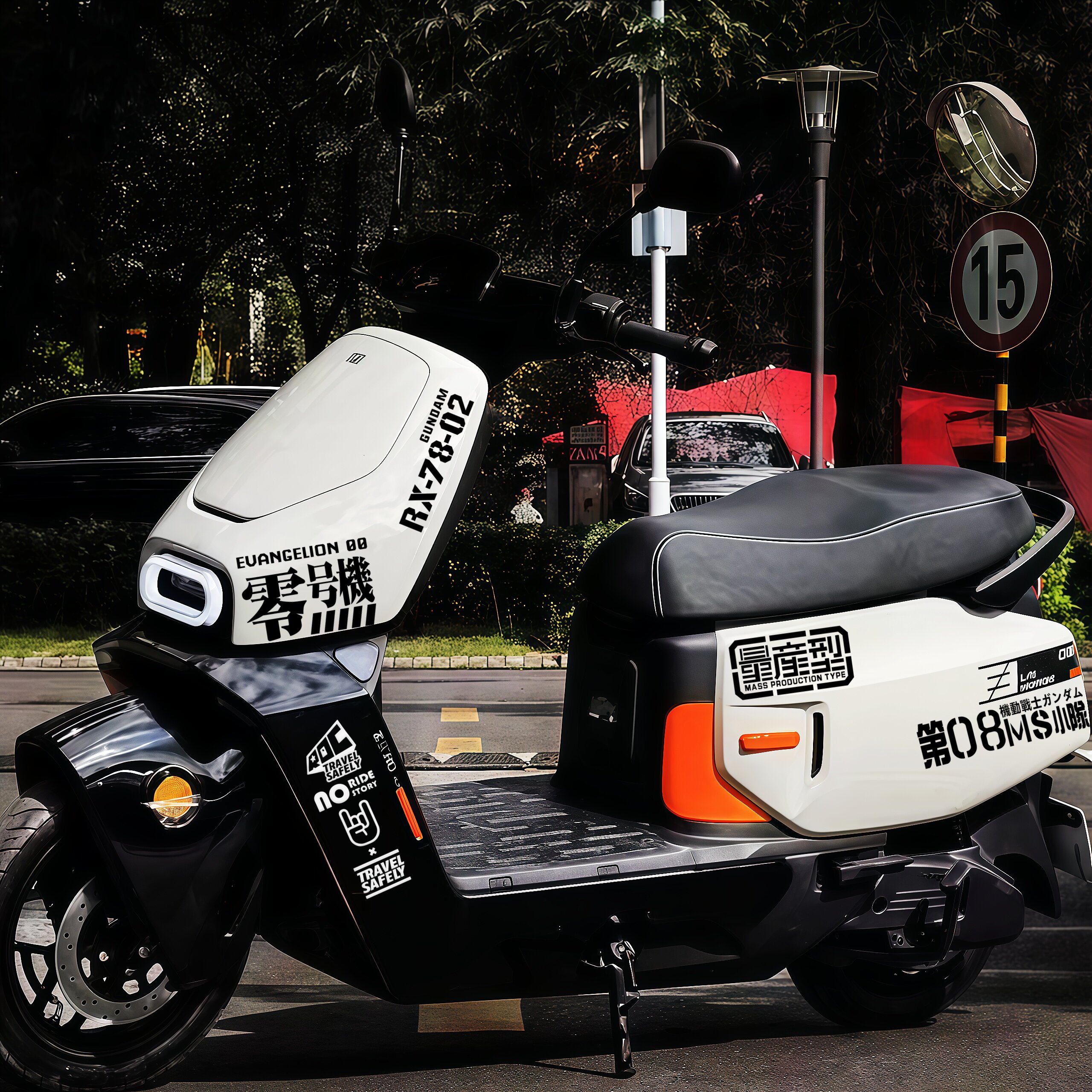 适用25款极核EZ4EZ4MaxEZ3EZ3i车身车头高达零号机械改装饰反光贴